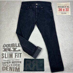 Double RL (RRL) Ralph Lauren Mens USA Made Japanese Selvedge Slim Jeans 36x34